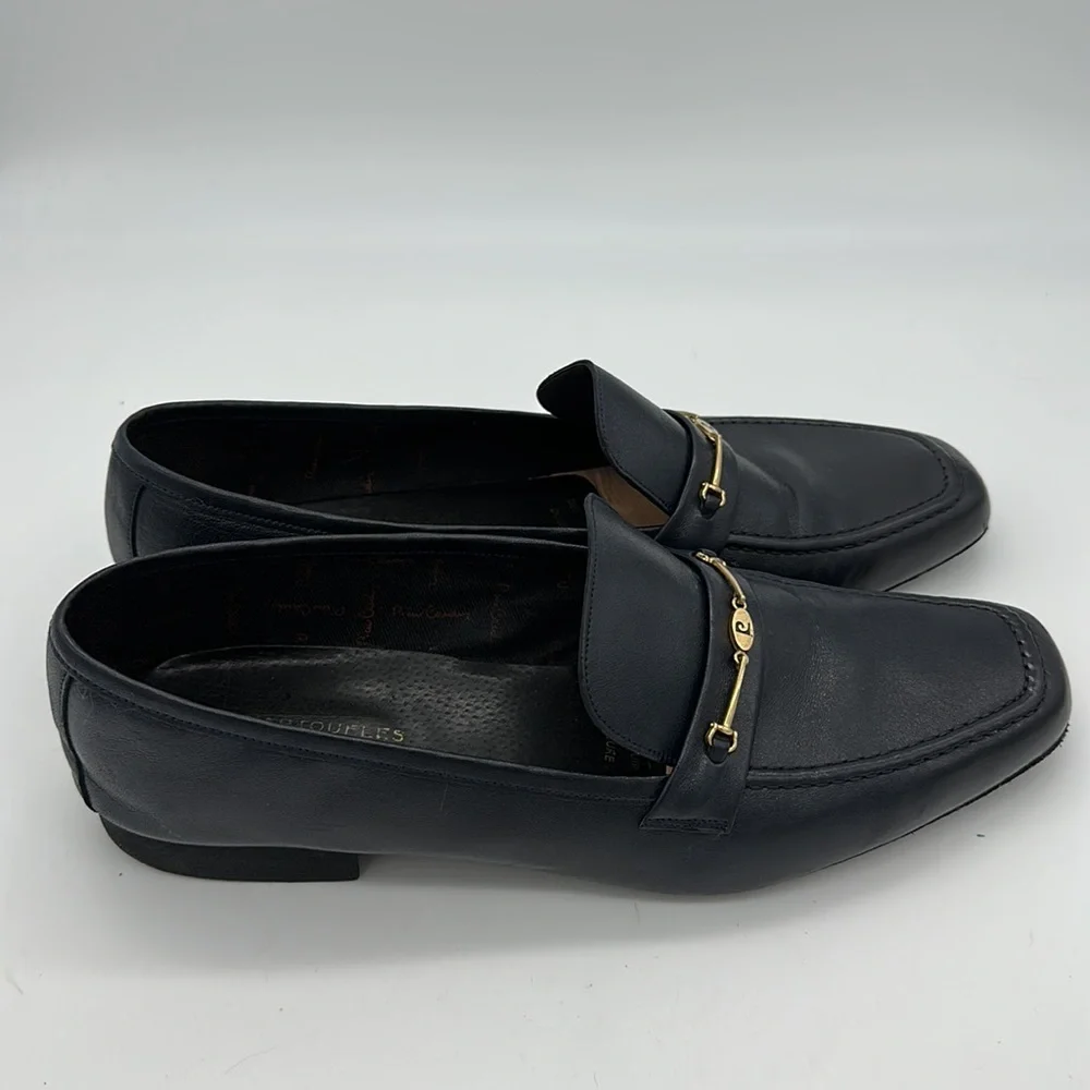 Vintage Pierre Cardin Navy Dress Shoes Loafers Size 10 - Picture 5 of 8